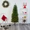 6ft. Pre-Lit Green Mountain Pine Artificial Christmas Tree, Clear LED Lights